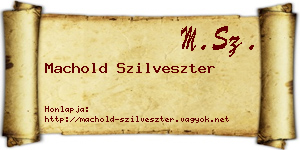 Machold Szilveszter névjegykártya